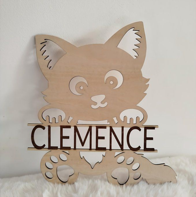 Déco Chat et prénom  