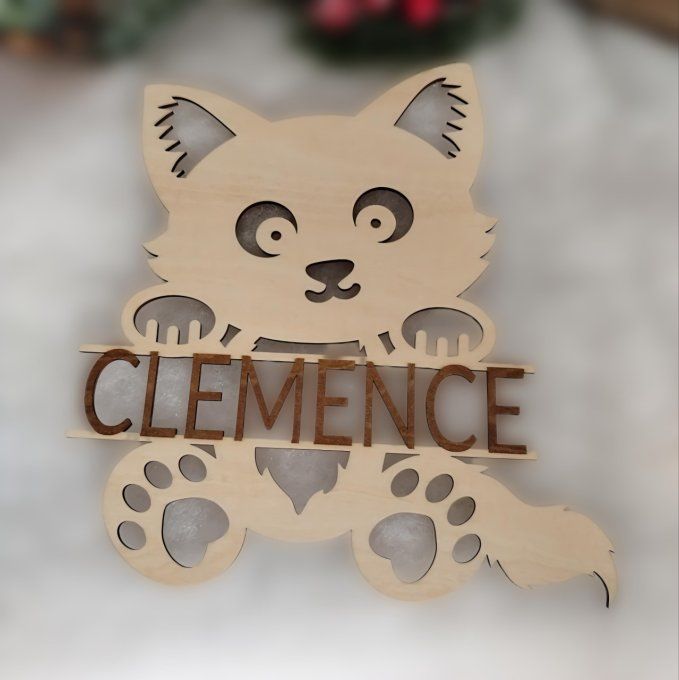 Déco Chat et prénom  