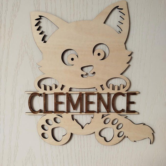 Déco Chat et prénom  