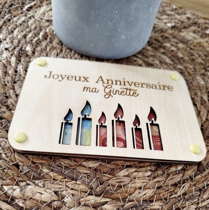 Carte cadeau bougies 