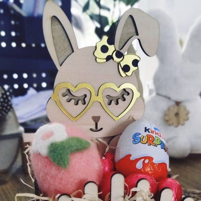 Panier lapin avec noeud