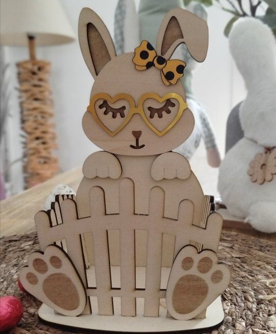 Panier lapin avec noeud