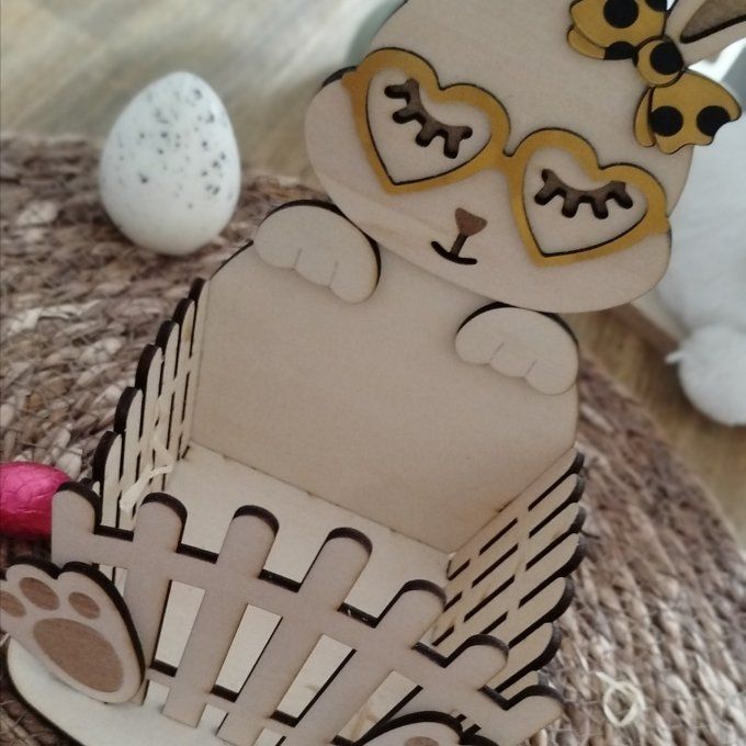 Panier lapin avec noeud