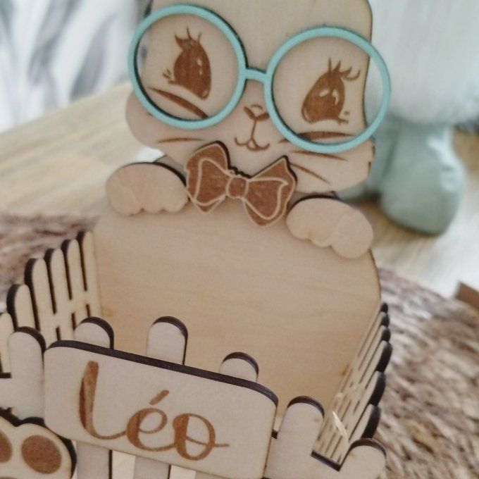 Panier lapin avec noeud papillon