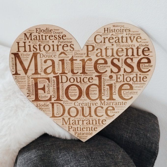 Nuage de Mots Personnalisé – Gravure Bois ou Version Numérique