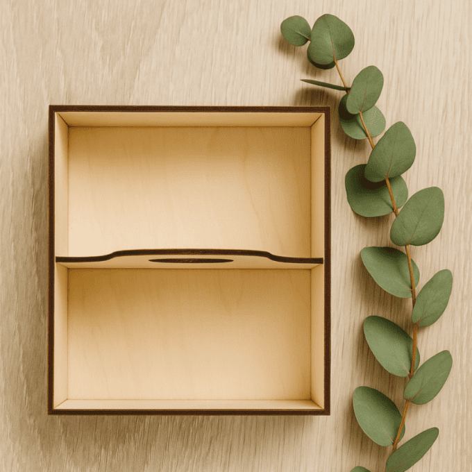 Panier cadeau personnalisé en bois – Gravure sur mesure