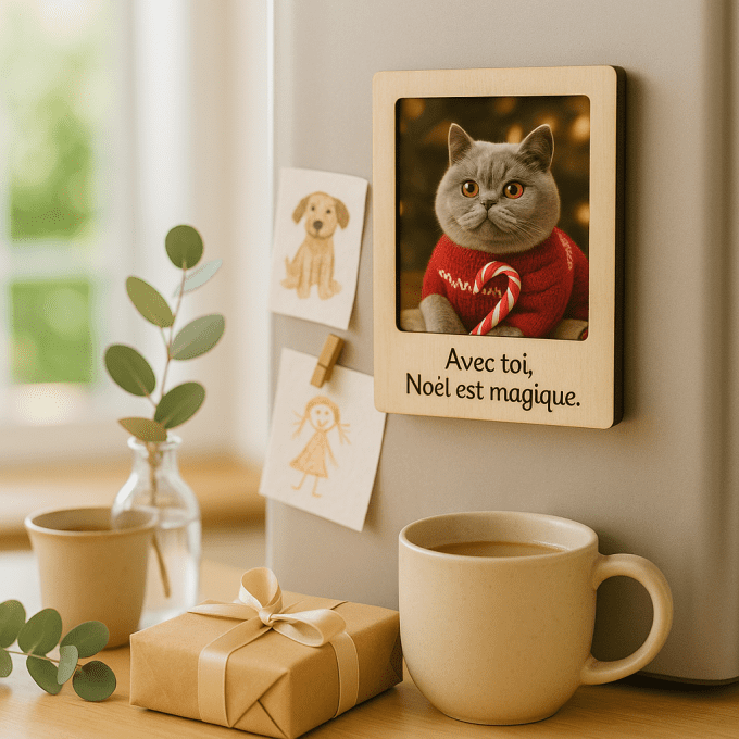 Cadre magnet avec photo de Noël