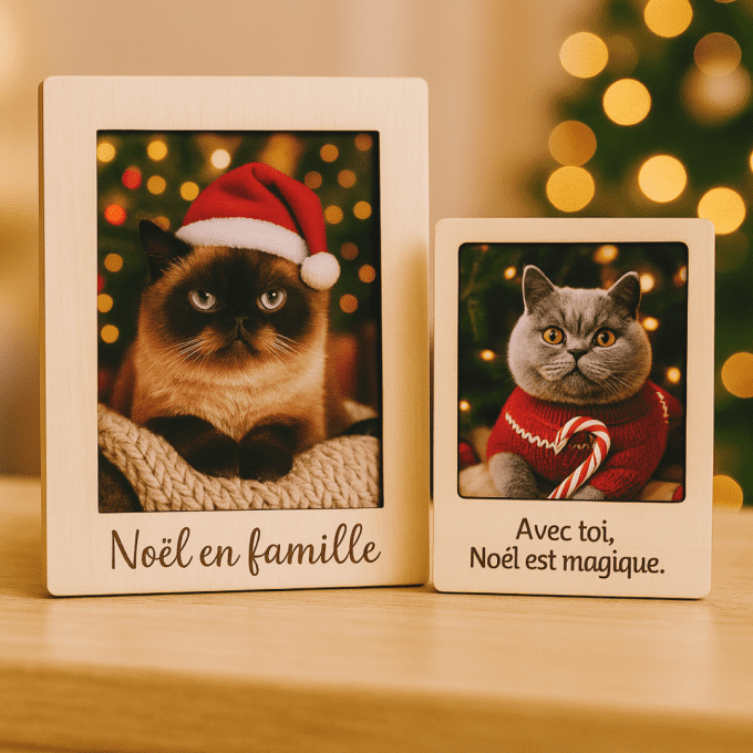 Cadre à poser avec photo de Noël