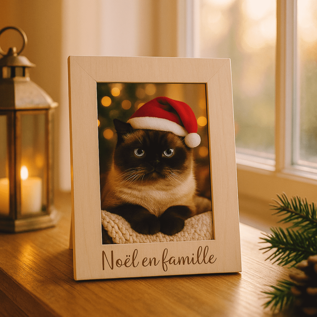 Cadre à poser avec photo de Noël