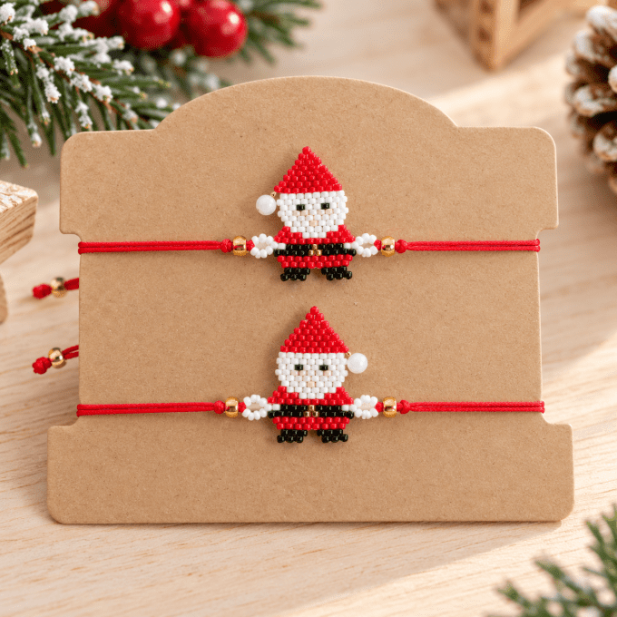 Bracelets de Noël en perles – Petits cadeaux à offrir