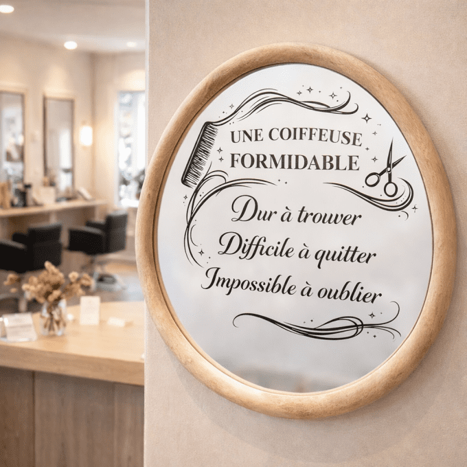 Miroir personnalisé cadre en bois