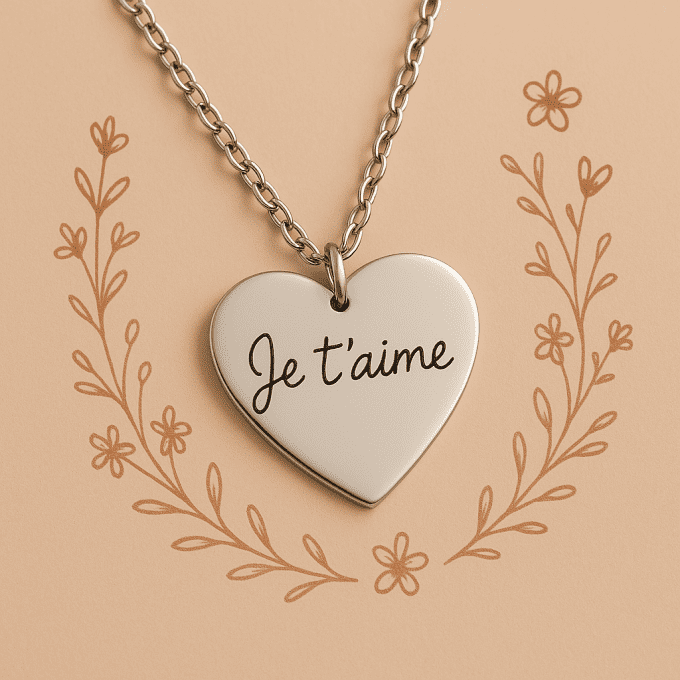 Collier coeur personnalisé