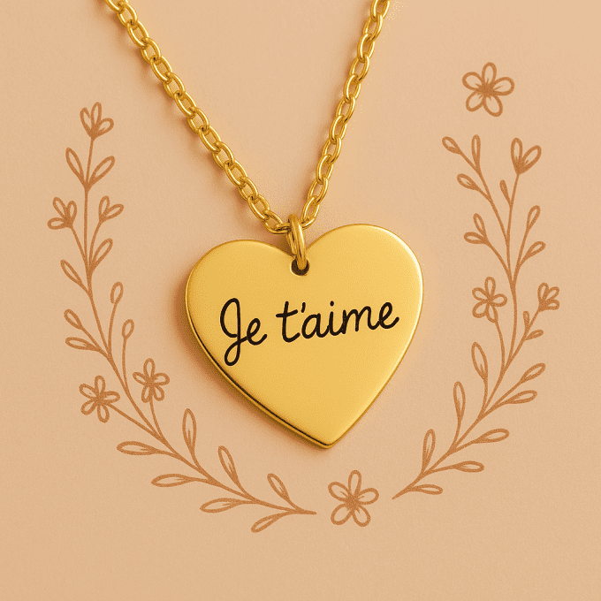 Collier coeur personnalisé