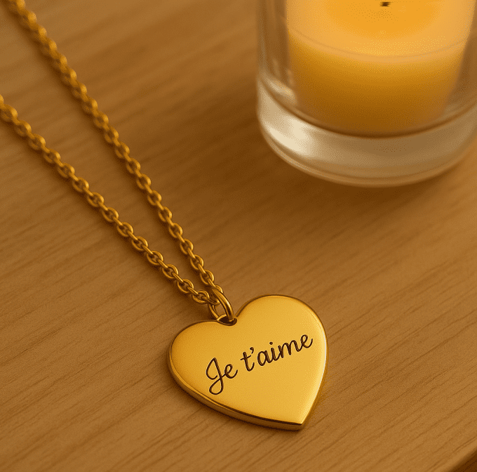 Collier coeur personnalisé