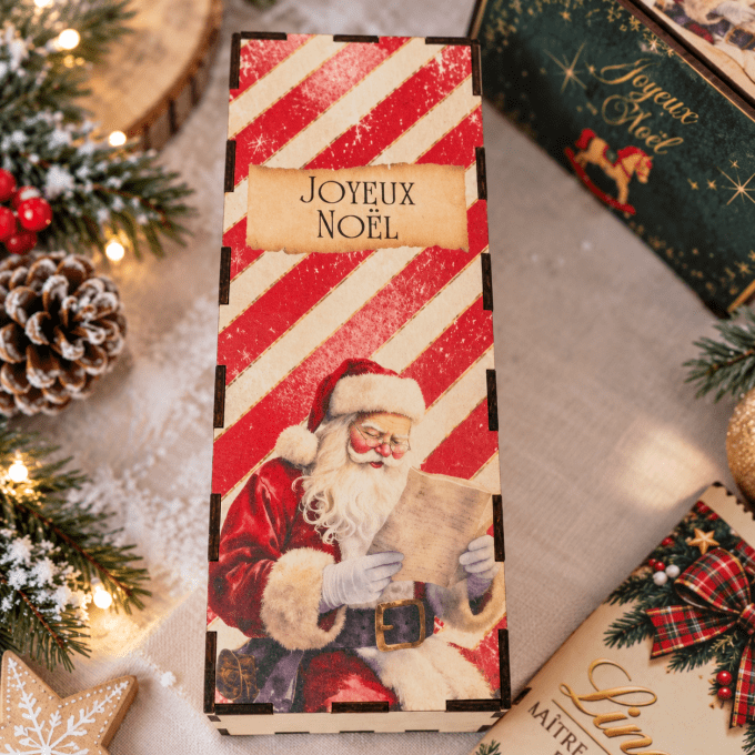 Boîte en bois personnalisée de Noël – Boîte à gourmandises