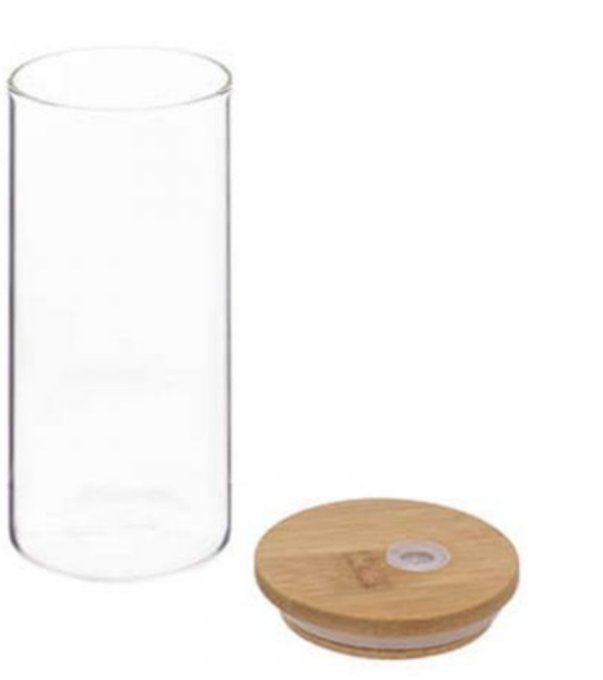 Gobelet verre et bambou, fleurs