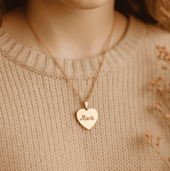 Collier coeur personnalisé