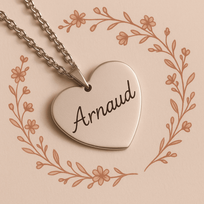 Collier coeur personnalisé