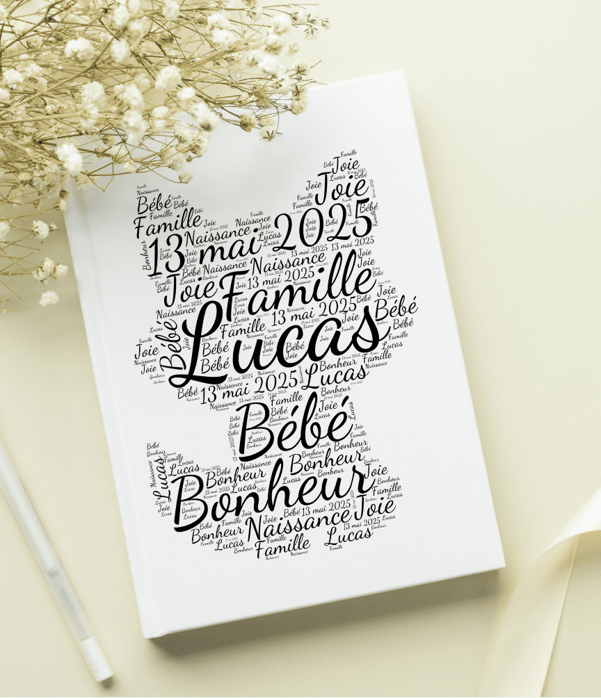 Nuage de Mots Personnalisé – Gravure Bois ou Version Numérique